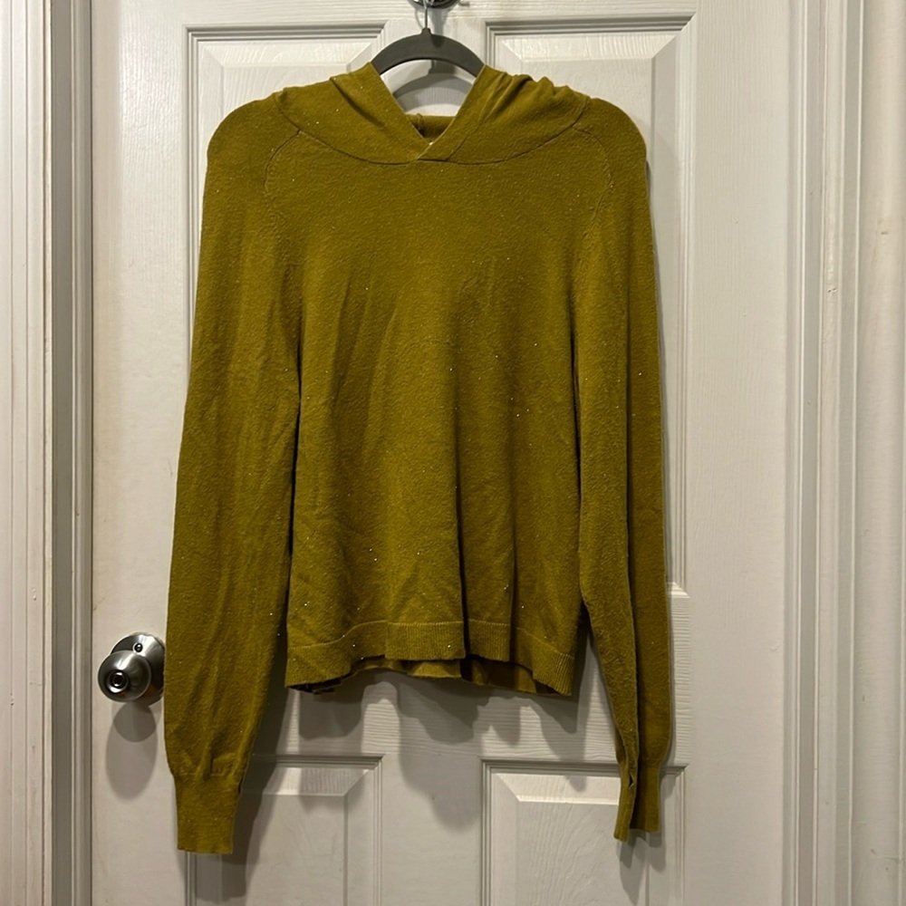 525 America Hooded Sweater in Chartreuse Color with Sparkles!